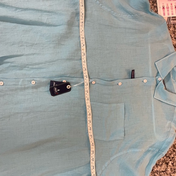 Johnnie-O Men’s Felix Linen Sport shirt LS. Blue. XX Large. NWT - Picture 8 of 9